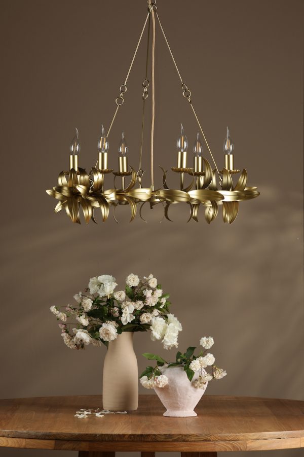 Nadria 6 Light Pendant Satin Gold - Image 6