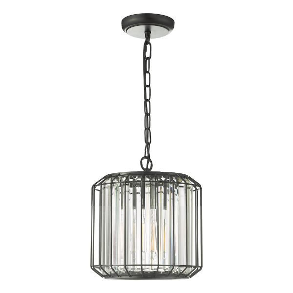 Naeva Pendant Satin Black & Crystal - Image 2