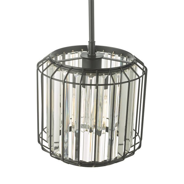 Naeva Pendant Satin Black & Crystal - Image 4