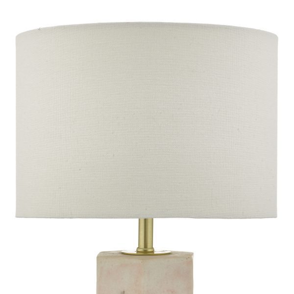 Nalani Table Lamp Pink Marble Effect With Shade - Image 3