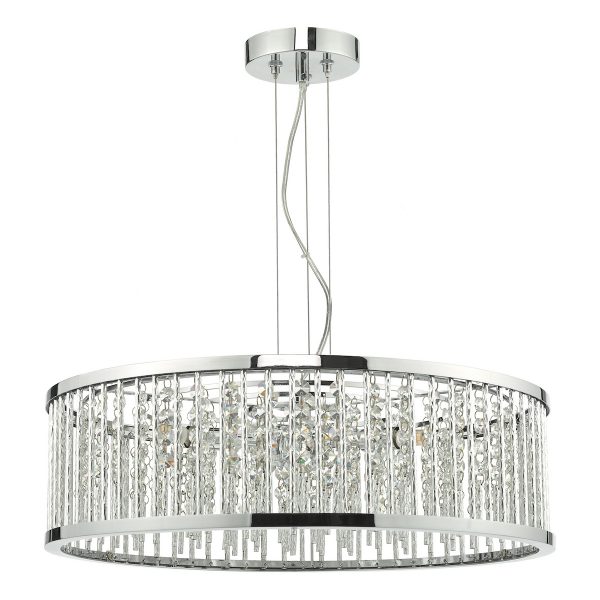 Nantes 5 Light Pendant Polished Chrome Aluminium - Image 2