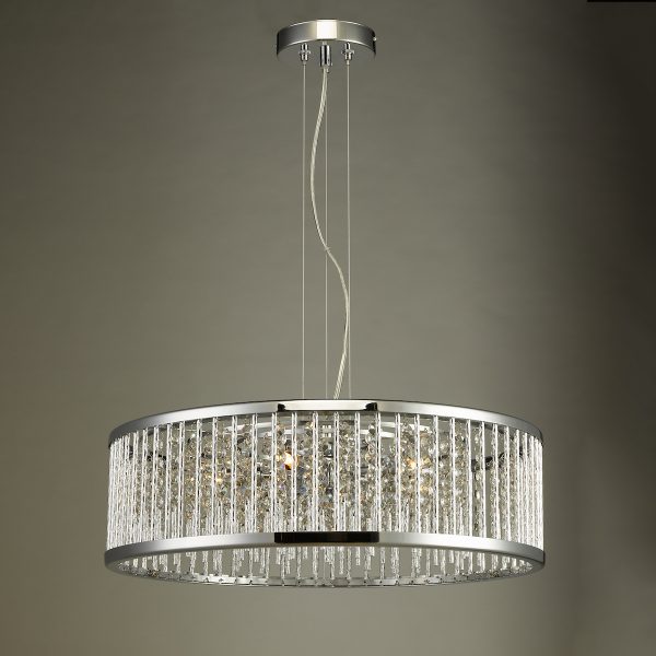 Nantes 5 Light Pendant Polished Chrome Aluminium - Image 5