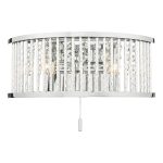 Nantes 2 Light Wall Light Polished Chrome Aluminium