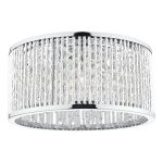 Nantes 3 Light Flush Polished Chrome Alum