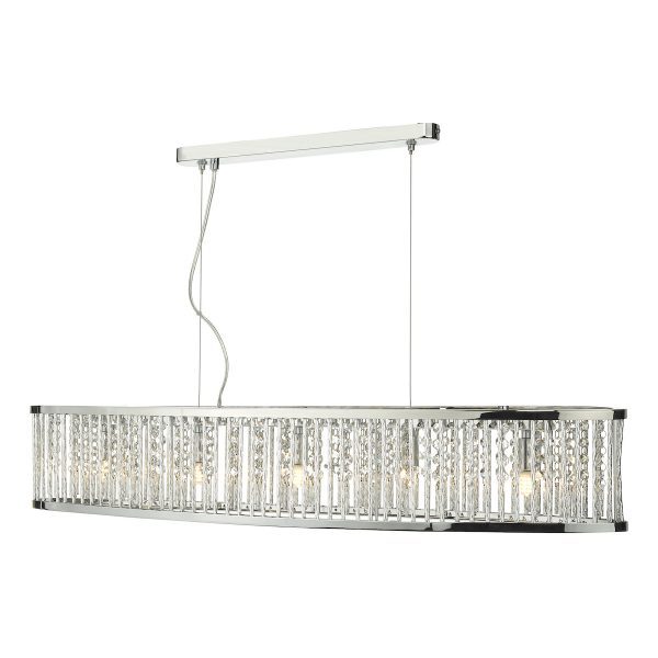 Nantes 5 Light Bar Pendant Polished Chrome Aluminium - Image 3