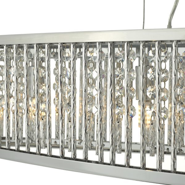 Nantes 5 Light Bar Pendant Polished Chrome Aluminium - Image 5