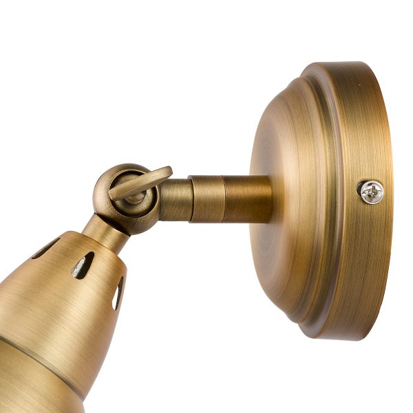 Nathaniel Single Wall Spotlight Aged Brass - Image 3