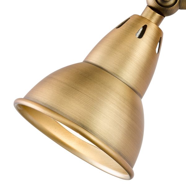 Nathaniel Single Wall Spotlight Aged Brass - Image 4