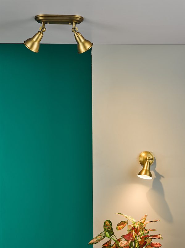 Nathaniel Single Wall Spotlight Aged Brass - Image 5