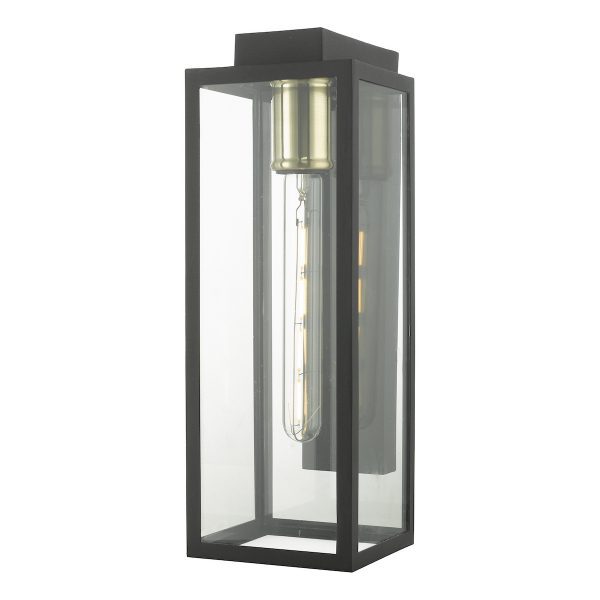 Naxos Outdoor Wall Light Black Glass IP43 - Image 2