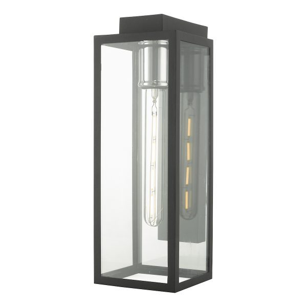 Naxos Outdoor Wall Light Black Glass IP43 - Image 3