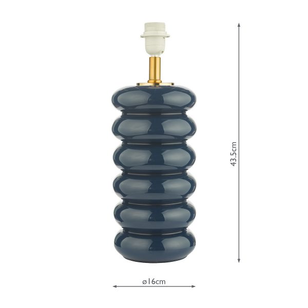Niamh Table Lamp Blue Glass Base Only - Image 8