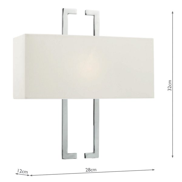 Nile Wall Light Polished Chrome With Shade - Image 4
