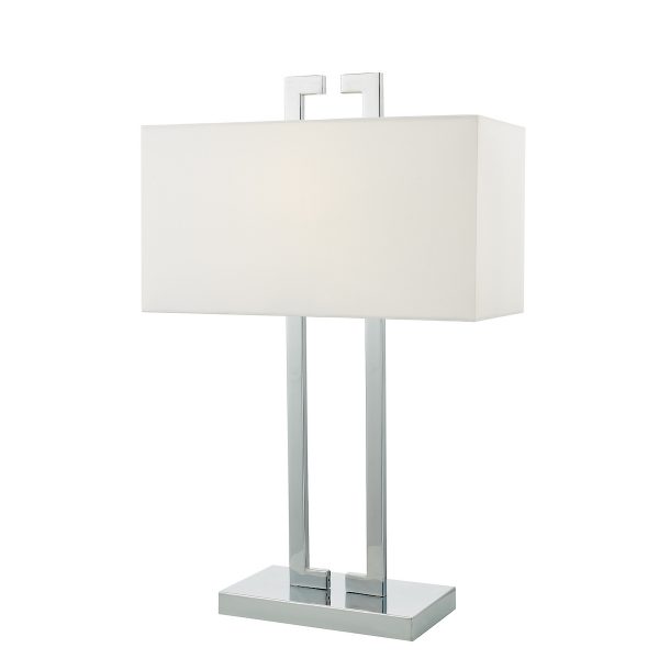 Nile Table Lamp Polished Chrome With Shade