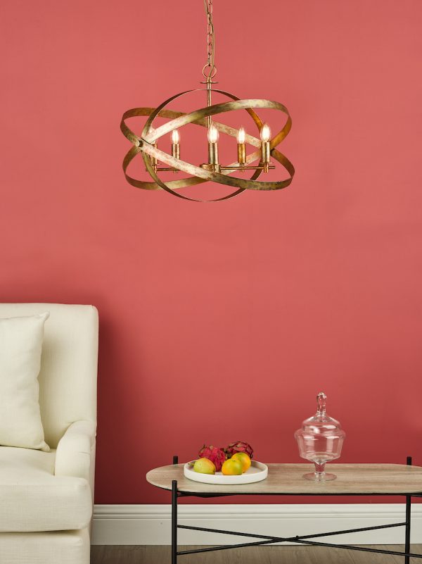 Nitya 5 Light Pendant Mottled Copper - Image 6