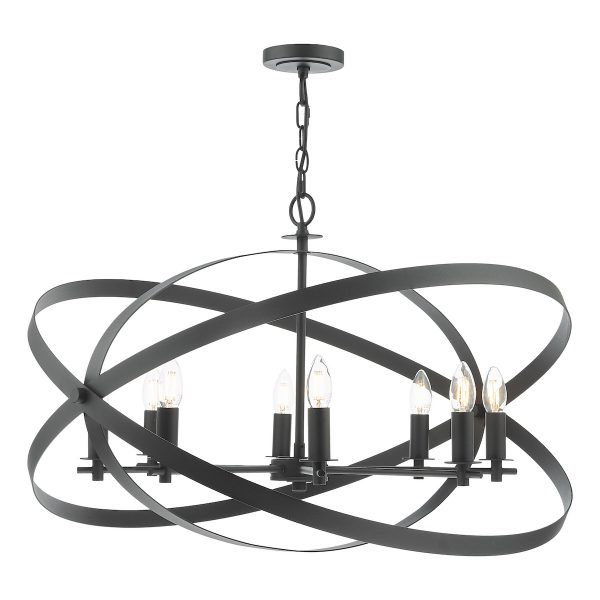 Nitya 8 Light Pendant Matt Black - Image 5