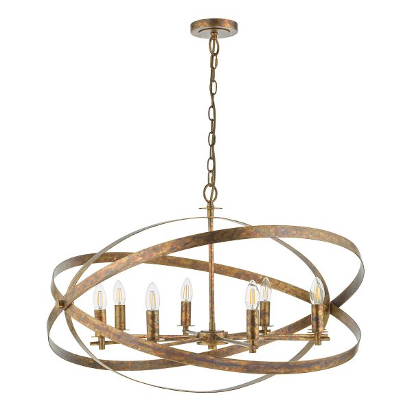 Nitya 8 Light Pendant Mottled Copper - Image 4