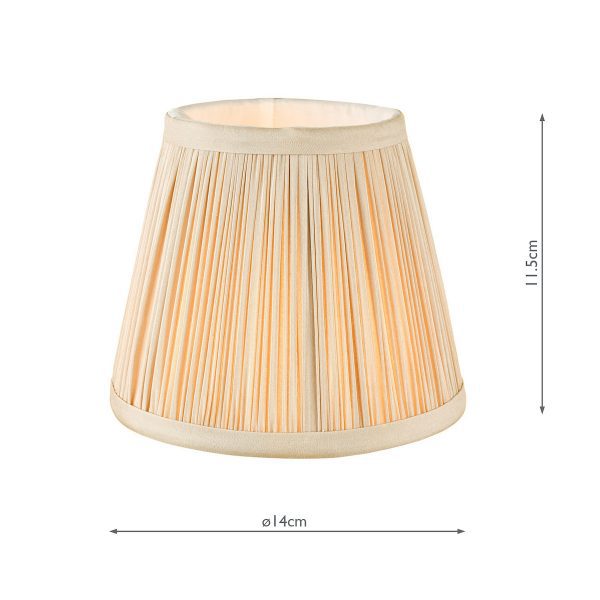 Noelle Taupe Silk Pleated Shade 14cm - Image 6