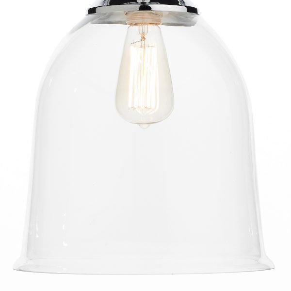 Nolan 1 Light Pendant Polished Chrome/ Clear - Image 4