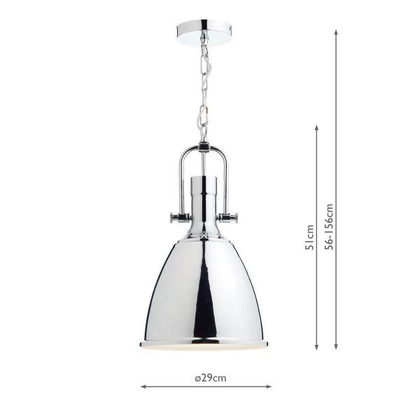 Nolan 1 Light Pendant Polished Chrome - Image 5