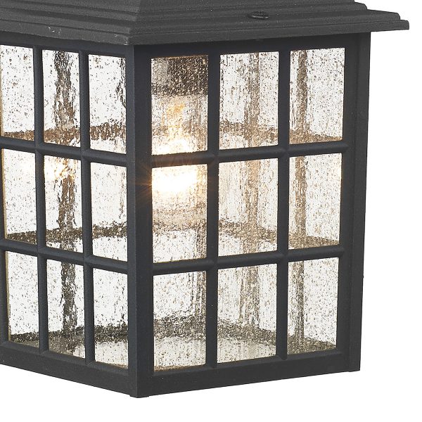 Norfolk Outdoor Wall Light Black Glass IP43 - Image 3
