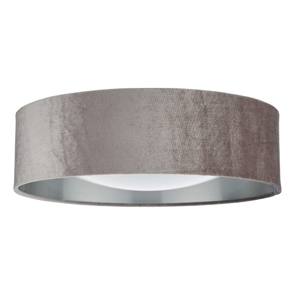 Nysa 2 Light Flush Velvet Mink Shade 40cm - Image 4