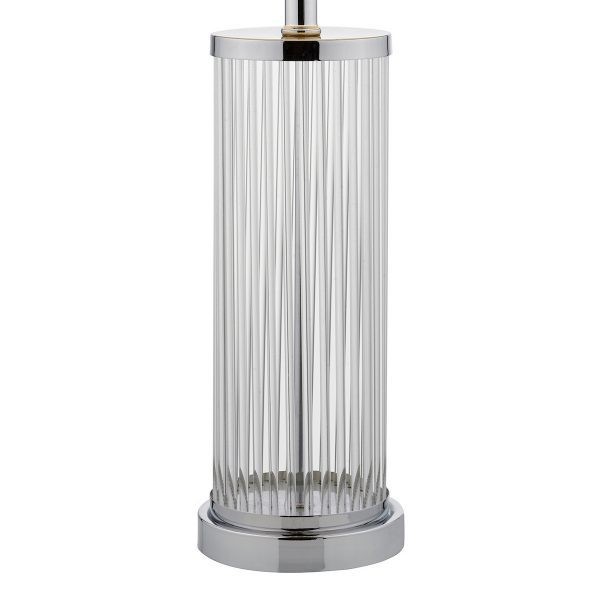 Olalla Table Lamp Polished Chrome Clear Glass With Shade - Image 2