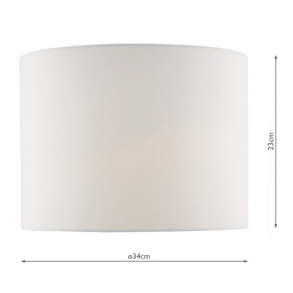 Olalla Ivory Faux Silk Drum Shade 34cm - Image 2