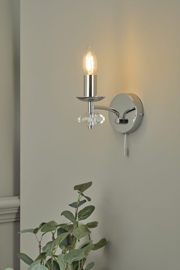 Oleana Wall Light Polished Chrome Crystal - Image 4