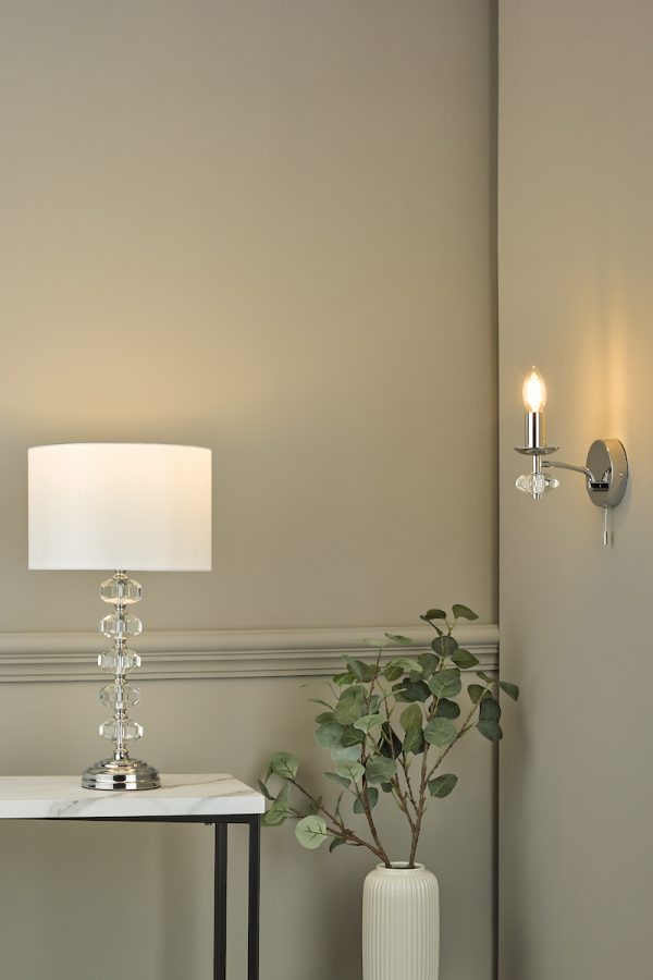 Oleana Wall Light Polished Chrome Crystal - Image 5