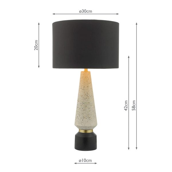 Onora Table Lamp White & Black With Shade - Image 6
