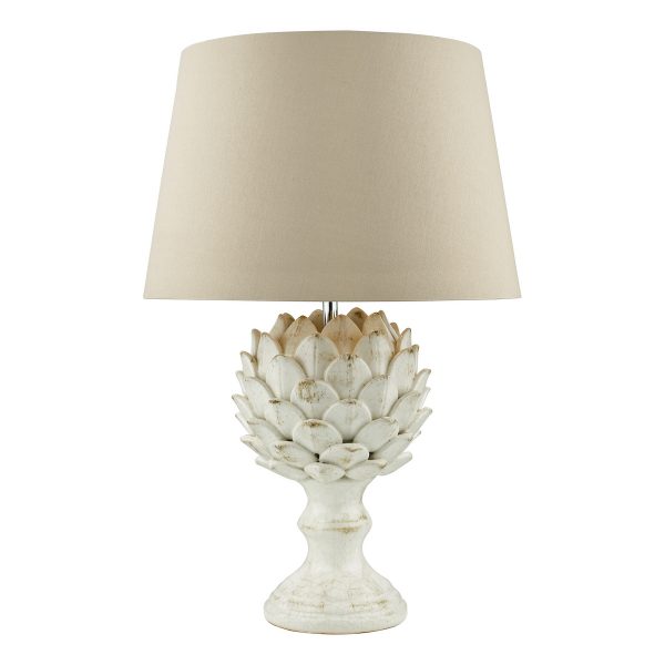 Orris Table Lamp Base Antique Cream
