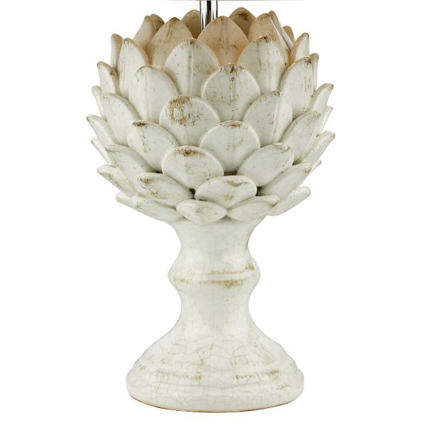 Orris Table Lamp Base Antique Cream - Image 2