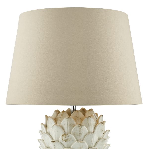 Orris Table Lamp Base Antique Cream - Image 3