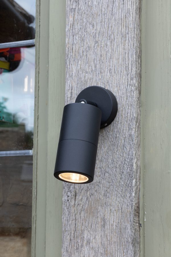 Ortega Outdoor Single Spotlight Matt Black IP65 - Image 3