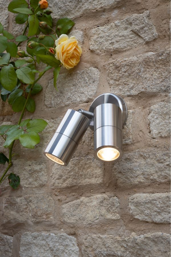 Ortega Outdoor 2 Light Wall Spotlight Aluminium IP65 - Image 2