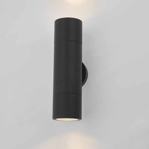 Ortega Outdoor 2 Light Wall Light Matt Black IP65 - Image 3