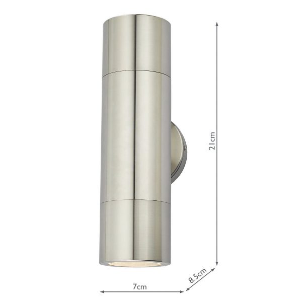 Ortega Outdoor 2 Light Wall Light Aluminium IP65 - Image 5