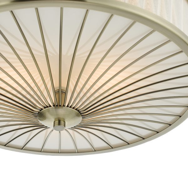 Oslo 3 Light Flush Antique Brass - Image 5