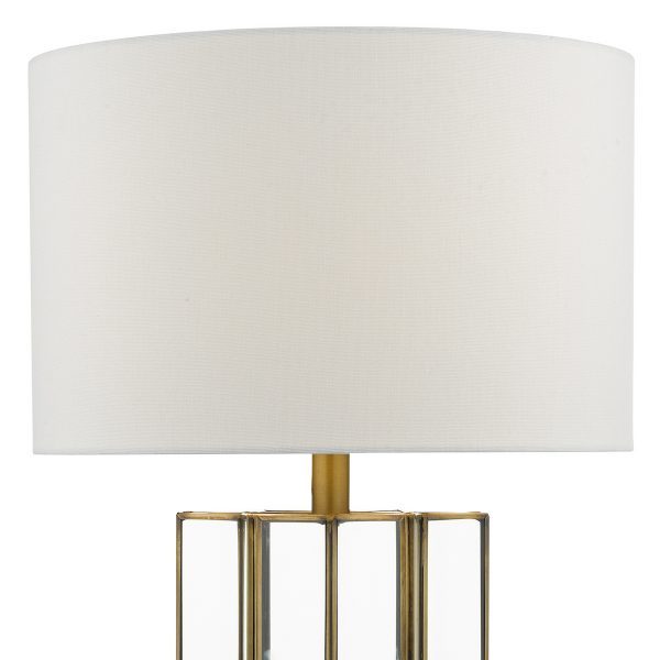 Osuna Table Lamp Natural Brass Glass With Shade - Image 3