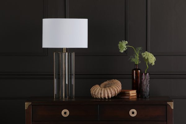 Osuna Table Lamp Natural Brass Glass With Shade - Image 7
