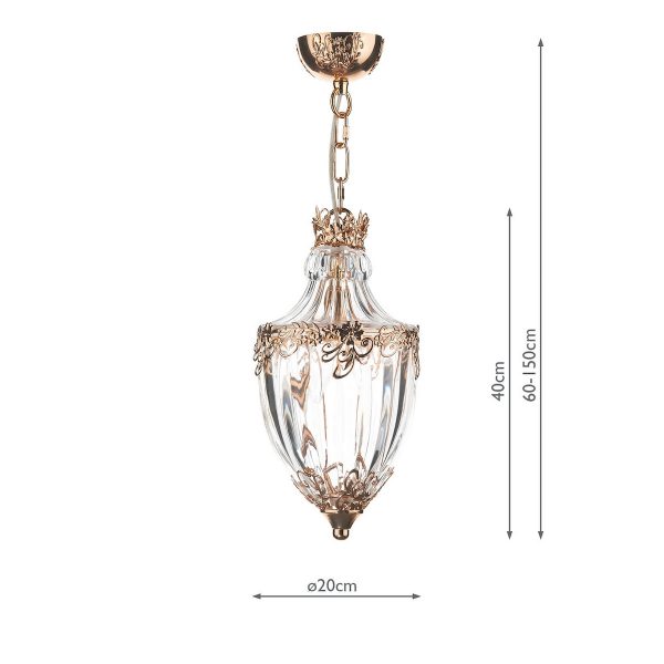 Ottoman 1 Light Pendant French Gold - Image 5