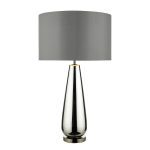 Pablo Table Lamp Black Chrome Smoked Glass With Shade