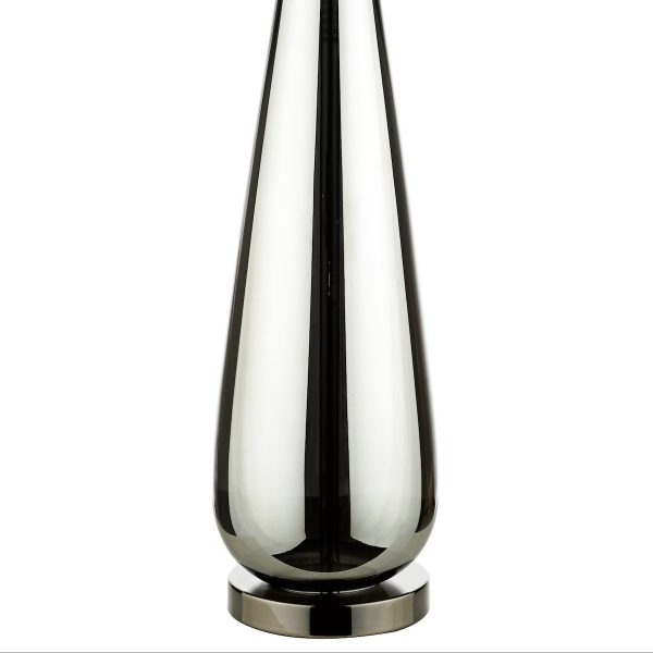 Pablo Table Lamp Black Chrome Smoked Glass With Shade - Image 2