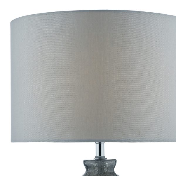Pamplona Dual Light Table Lamp Grey Glass With Shade - Image 3