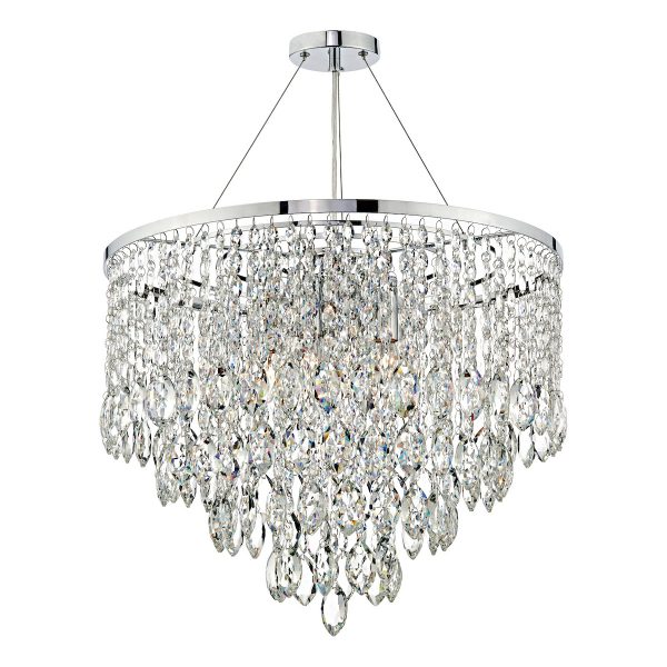 Pescara 5 Light Round Pendant Decorative Crystal