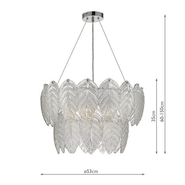 Phillipa 3 Light Pendant Clear Glass And Polished Chrome - Image 7