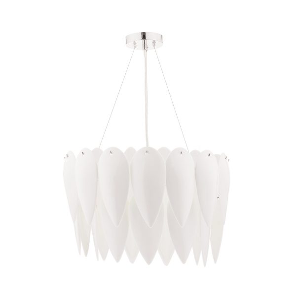 Phillipa 3 Light Pendant White Ceramic