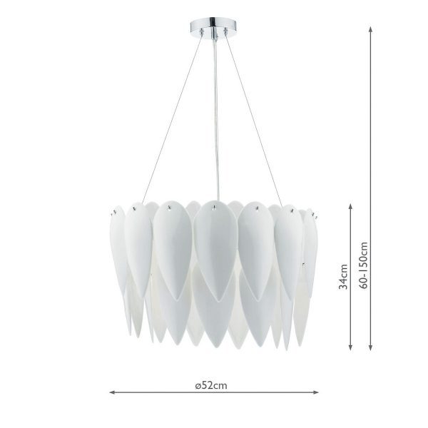 Phillipa 3 Light Pendant White Ceramic - Image 7