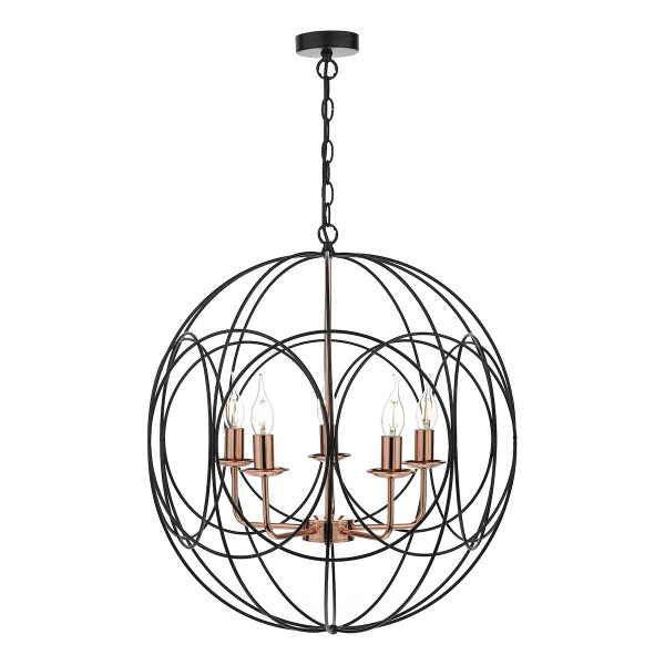 Phoenix 5lt Pendant Black & Copper
